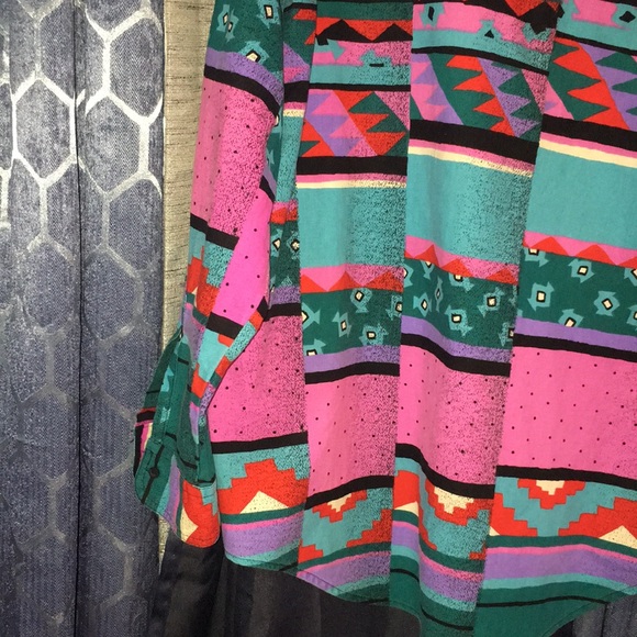 Vintage wrangler wild bold geo Aztec south western country cowboy brush popper - Picture 16 of 17